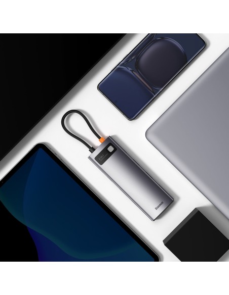 StarJoy HUB 6in1 USB-C 3xUSB HDMI RJ45 PD pilka StarJoy HUB 6in1 USB-C 3xUSB HDMI RJ45 PD pilka