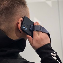 Virvės dėklas gelio dėklas su dirželiu grandinės rankinės diržas Samsung Galaxy A22 5G raudonas
