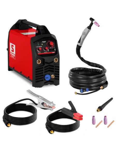 Inverterinis suvirintojas IGBT TIG MMA 2T/4T ARC-Force Anti Stick 200A Stamos Vokietija Inverterinis suvirintojas IGBT TIG MMA 2T/4T ARC-Force Anti Stick 200A Stamos Vokietija
