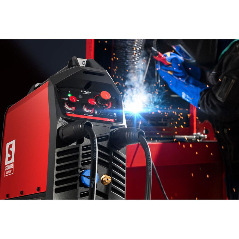 Inverterinis suvirintojas IGBT TIG MMA 2T/4T ARC-Force Anti Stick 200A Stamos Vokietija