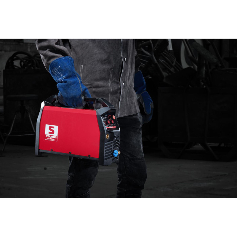 Inverterinis suvirintojas IGBT TIG MMA 2T/4T ARC-Force Anti Stick 200A Stamos Vokietija