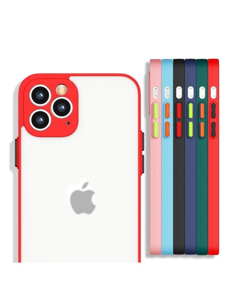 Milky Case Silikoninis lankstus permatomas dėklas, skirtas Samsung Galaxy A42 5G tamsiai mėlynas