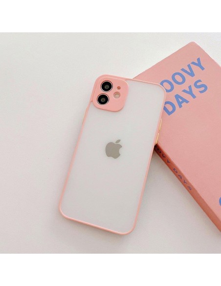 Milky Case Silikoninis lankstus permatomas dėklas, skirtas Samsung Galaxy A42 5G Pink