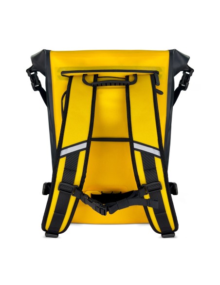 Neperšlampama kuprinė dviračio bagažinei dviračio krepšys 2in1 23l geltona