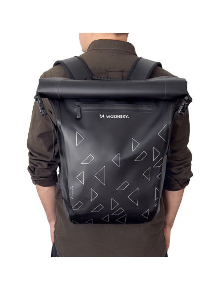 Neperšlampama kuprinė dviračio bagažinei dviračio krepšys 2in1 23l geltona