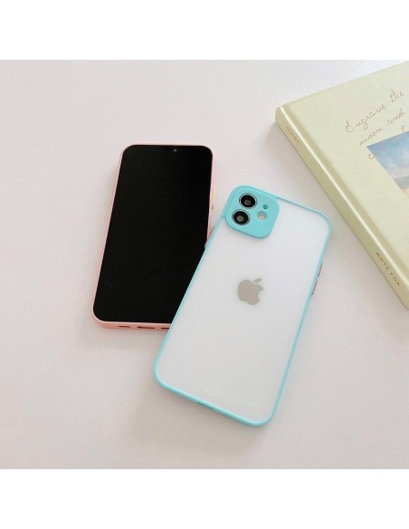 Milky Case Silikoninis lankstus permatomas dėklas, skirtas Samsung Galaxy S21+ 5G (S21 Plus 5G) mėlynas