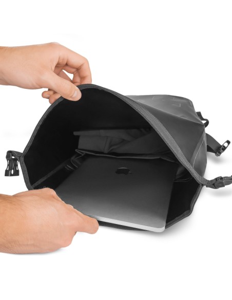 Neperšlampama kuprinė dviračio bagažinei dviračio krepšys 2in1 23l geltona