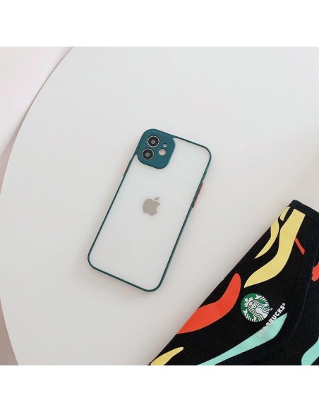 Milky Case Silikoninis lankstus permatomas dėklas, skirtas Samsung Galaxy S21+ 5G (S21 Plus 5G) Tamsiai žalias