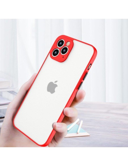 Milky Case Silikoninis lankstus permatomas dėklas, skirtas Samsung Galaxy S21 Ultra 5G Red