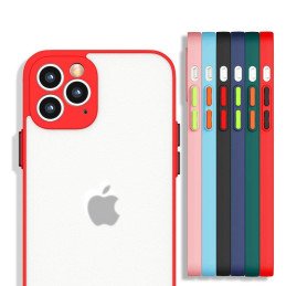 Milky Case silikoninis lankstus permatomas dėklas, skirtas Samsung Galaxy S21 Ultra 5G tamsiai mėlynai