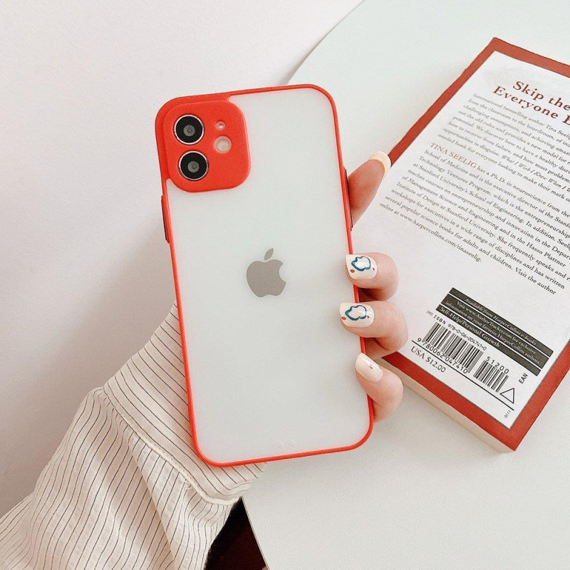 Milky Case Silikoninis lankstus permatomas dėklas, skirtas Xiaomi Redmi Note 10 / Redmi Note 10S Red