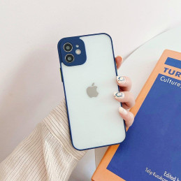 Milky Case Silikoninis lankstus permatomas dėklas, skirtas Xiaomi Redmi Note 10 / Redmi Note 10S tamsiai mėlynai