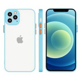 Milky Case Silikoninis lankstus permatomas dėklas, skirtas Samsung Galaxy A72 4G Blue