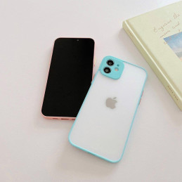 Milky Case Silikoninis lankstus permatomas dėklas, skirtas Samsung Galaxy A72 4G Blue
