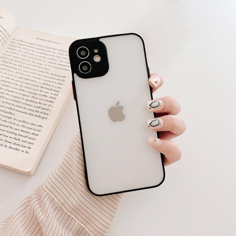 Milky Case Silikoninis lankstus permatomas dėklas, skirtas Samsung Galaxy A22 4G Black