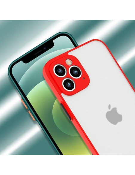 Milky Case Silikoninis lankstus permatomas dėklas, skirtas Samsung Galaxy A22 4G Red