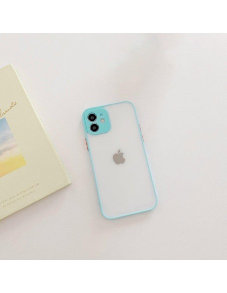 Milky Case Silikoninis lankstus permatomas dėklas, skirtas Samsung Galaxy A22 4G Blue