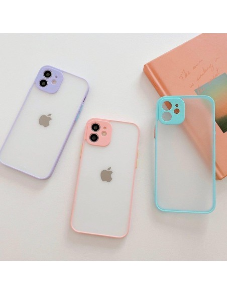 Milky Case Silikoninis lankstus permatomas dėklas, skirtas Samsung Galaxy A22 4G Blue