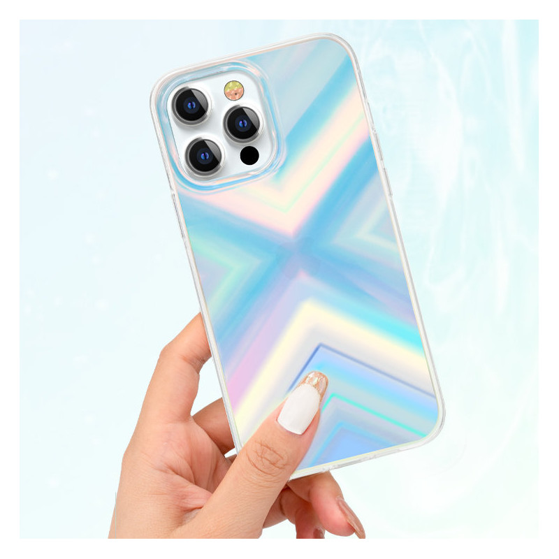 „Kingxbar Streamer“ serijos prabangus elegantiškas dėklas, skirtas „iPhone 13 Pro Blue“ (trikampis)