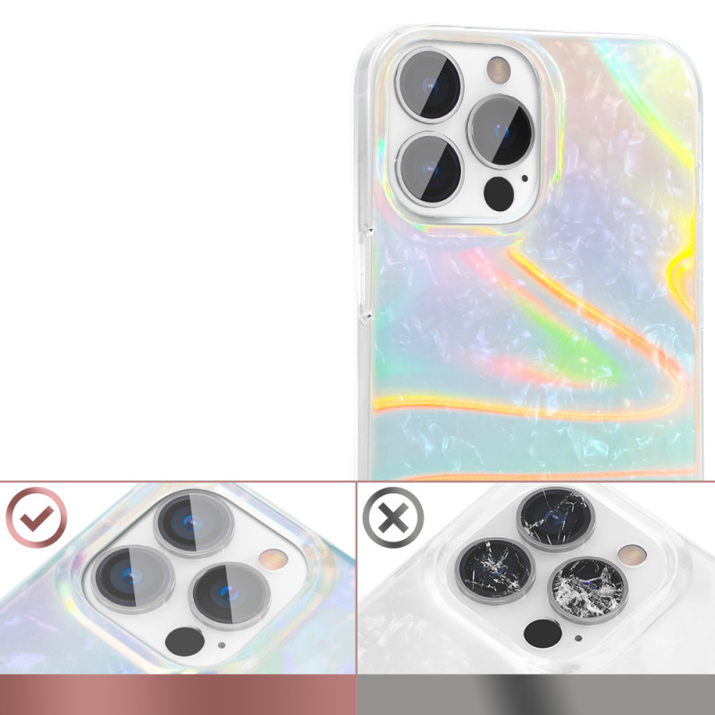 Kingxbar Shell serijos prabangus elegantiškas dėklas, skirtas iPhone 13 Pro perlų mėlynai