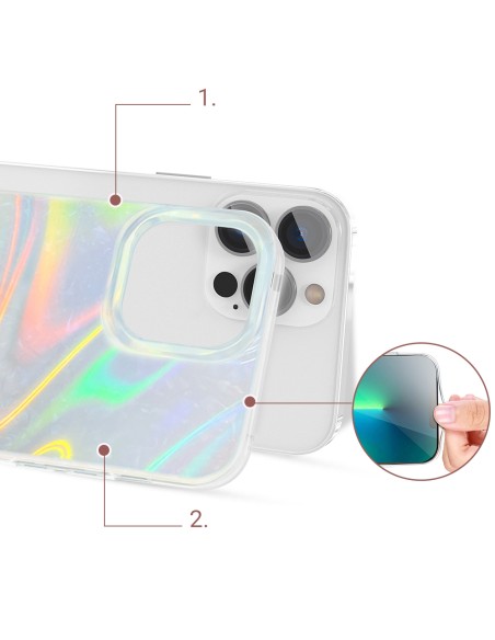 Kingxbar Shell serijos prabangus elegantiškas dėklas, skirtas iPhone 13 Pro perlų mėlynai Kingxbar Shell serijos prabangus elegantiškas dėklas, skirtas iPhone 13 Pro perlų mėlynai