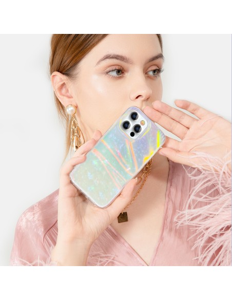 Kingxbar Shell serijos prabangus, elegantiškas iPhone 13 Pro dėklas, perlas ir mėta Kingxbar Shell serijos prabangus, elegantiškas iPhone 13 Pro dėklas, perlas ir mėta