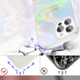 Kingxbar Shell serijos prabangus, elegantiškas iPhone 13 Pro dėklas, perlas ir mėta