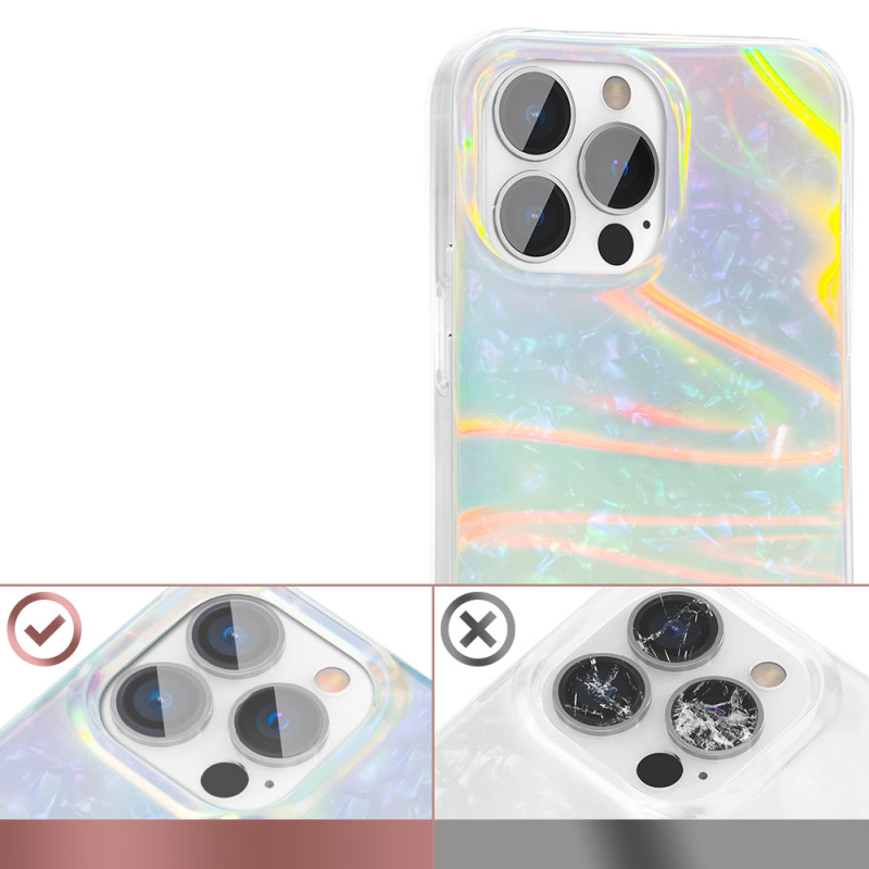Kingxbar Shell serijos prabangus, elegantiškas iPhone 13 Pro dėklas, perlas ir mėta