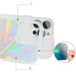 Kingxbar Shell serijos prabangus, elegantiškas iPhone 13 Pro dėklas, perlas ir mėta