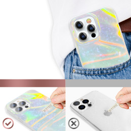 Kingxbar Shell serijos prabangus, elegantiškas iPhone 13 Pro dėklas, perlas ir mėta