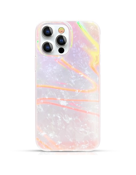 Kingxbar Shell serijos prabangus elegantiškas dėklas iPhone 13 Pro perlų rožinis Kingxbar Shell serijos prabangus elegantiškas dėklas iPhone 13 Pro perlų rožinis
