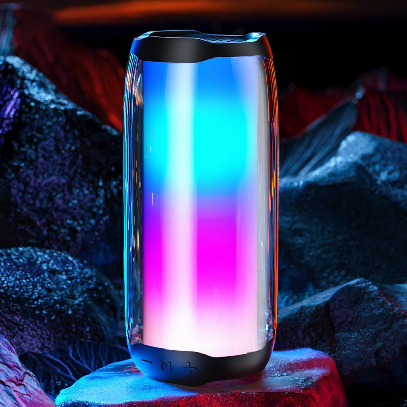 WK Design belaidis garsiakalbis Bluetooth 5.0 RGB 2000mAh juodas (D31 juodas)