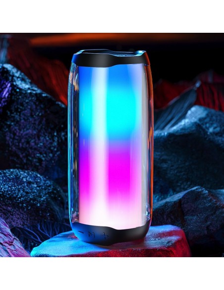 WK Design belaidis garsiakalbis Bluetooth 5.0 RGB 2000mAh juodas (D31 juodas) WK Design belaidis garsiakalbis Bluetooth 5.0 RGB 2000mAh juodas (D31 juodas)