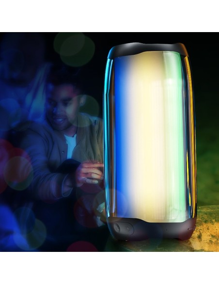 WK Design belaidis garsiakalbis Bluetooth 5.0 RGB 2000mAh juodas (D31 juodas) WK Design belaidis garsiakalbis Bluetooth 5.0 RGB 2000mAh juodas (D31 juodas)