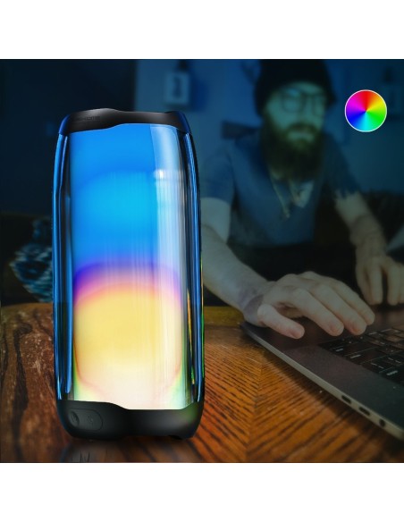 WK Design belaidis garsiakalbis Bluetooth 5.0 RGB 2000mAh juodas (D31 juodas) WK Design belaidis garsiakalbis Bluetooth 5.0 RGB 2000mAh juodas (D31 juodas)