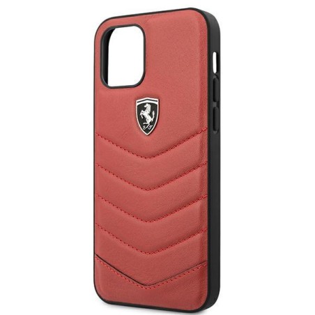 Ferrari Off Track dygsniuotas dėklas iPhone 12 / iPhone 12 Pro - raudonas Ferrari Off Track dygsniuotas dėklas iPhone 12 / iPhone 12 Pro - raudonas