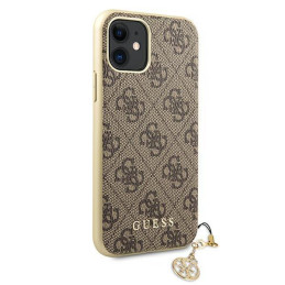 Guess 4G Charms Collection dėklas, skirtas iPhone 11 / Xr - rudas