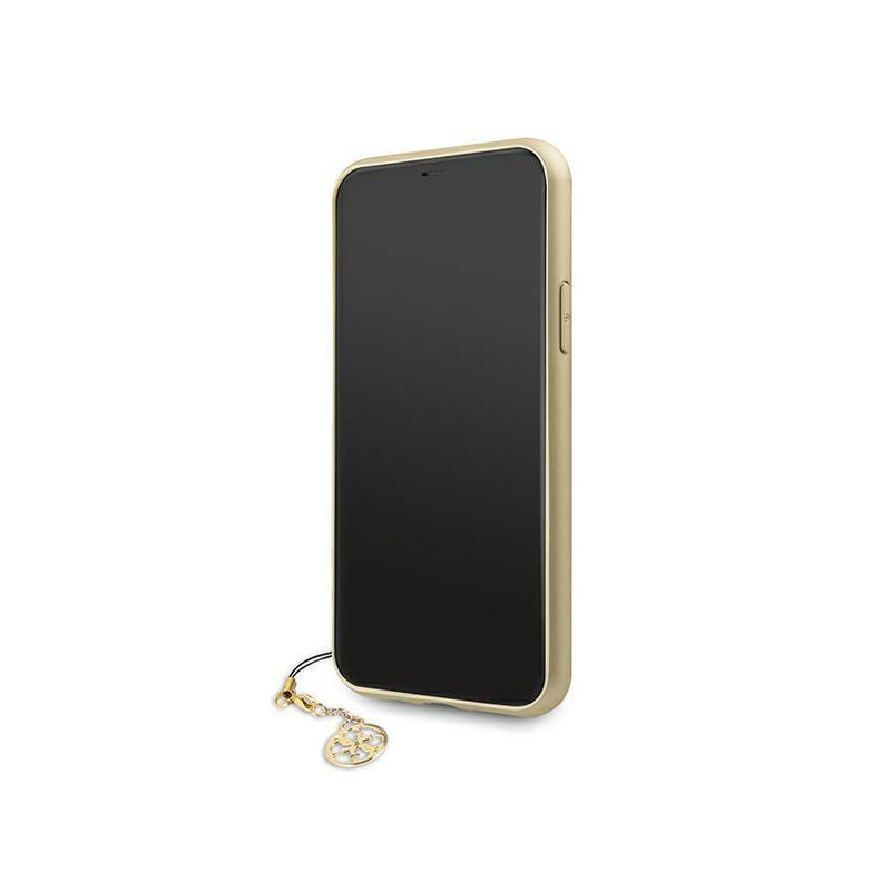 Guess 4G Charms Collection dėklas, skirtas iPhone 11 / Xr - rudas