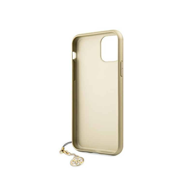 Guess 4G Charms Collection dėklas, skirtas iPhone 11 / Xr - rudas