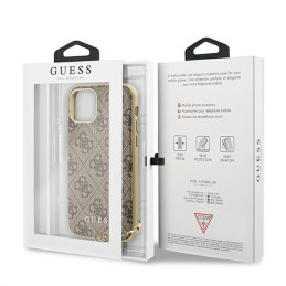 Guess 4G Charms Collection dėklas, skirtas iPhone 11 / Xr - rudas