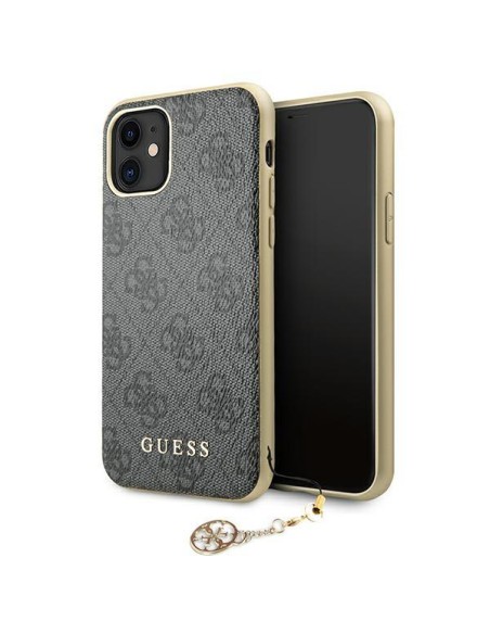 Guess 4G Charms Collection dėklas, skirtas iPhone 11 / Xr - pilkas Guess 4G Charms Collection dėklas, skirtas iPhone 11 / Xr - pilkas