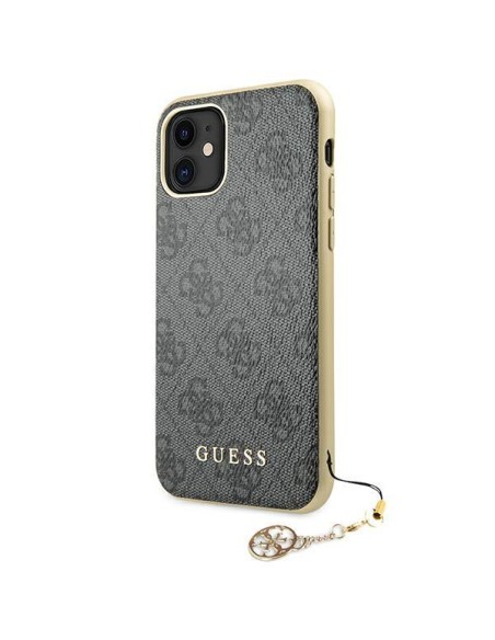 Guess 4G Charms Collection dėklas, skirtas iPhone 11 / Xr - pilkas Guess 4G Charms Collection dėklas, skirtas iPhone 11 / Xr - pilkas