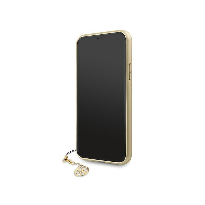 Guess 4G Charms Collection dėklas, skirtas iPhone 11 / Xr - pilkas