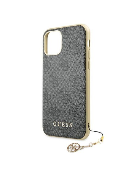Guess 4G Charms Collection dėklas, skirtas iPhone 11 / Xr - pilkas Guess 4G Charms Collection dėklas, skirtas iPhone 11 / Xr - pilkas
