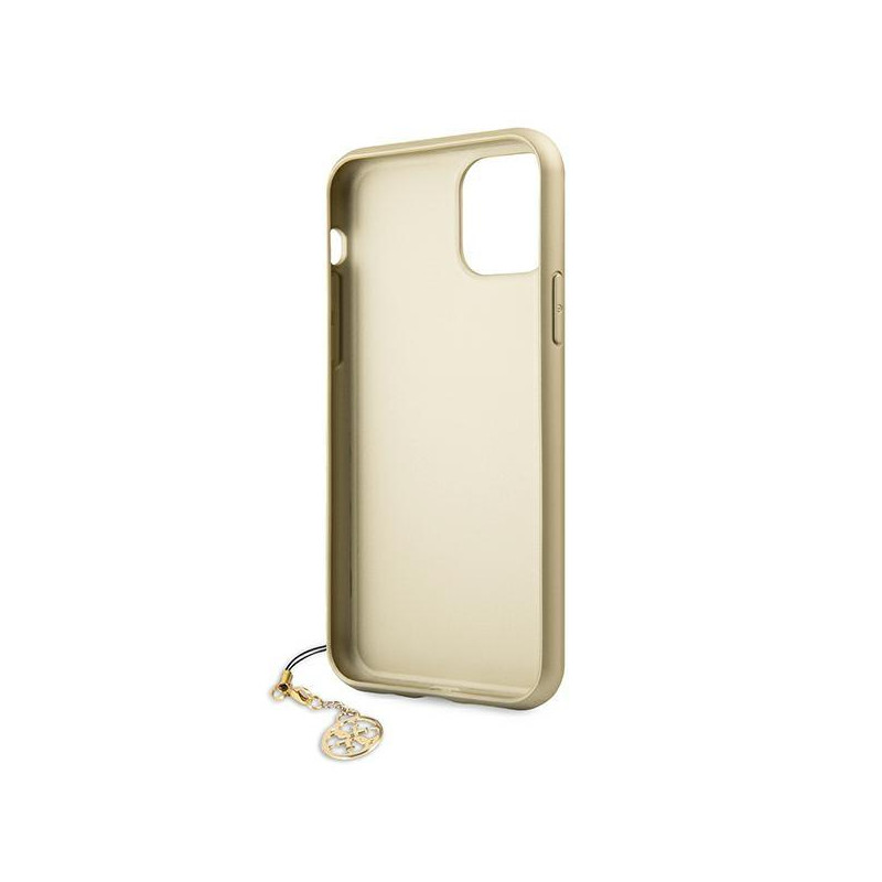 Guess 4G Charms Collection dėklas, skirtas iPhone 11 / Xr - pilkas