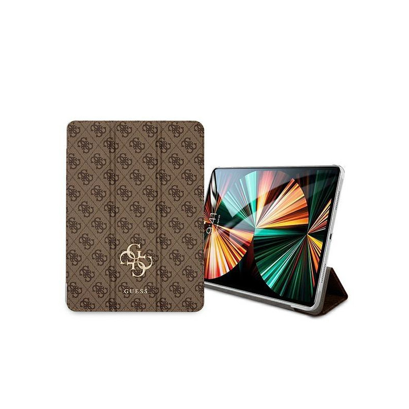 Guess GUIC12G4GFBR iPad 12,9" 2021 m. knygos viršelis rudas/ rudas 4G kolekcija