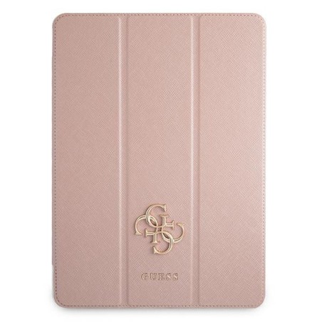 Guess Saffiano Collection dėklas, skirtas iPad 12,9 colių 2021 m. – rožinis