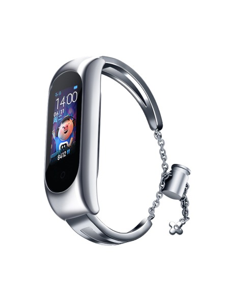 Keičiamas metalinės juostos apyrankės grandinės dirželis, skirtas Xiaomi Mi Band 6/ 5/ 4/ 3 sidabrinis Keičiamas metalinės juostos apyrankės grandinės dirželis, skirtas Xiaomi Mi Band 6/ 5/ 4/ 3 sidabrinis