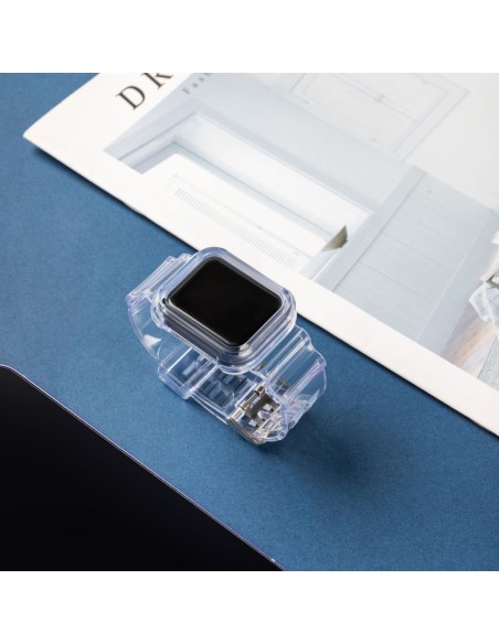 Dirželio šviesos rinkinys Silikoninės juostos apyrankės apyrankės apyrankės dėklas laikrodžiui 6 44 mm / laikrodis 5 44 ...