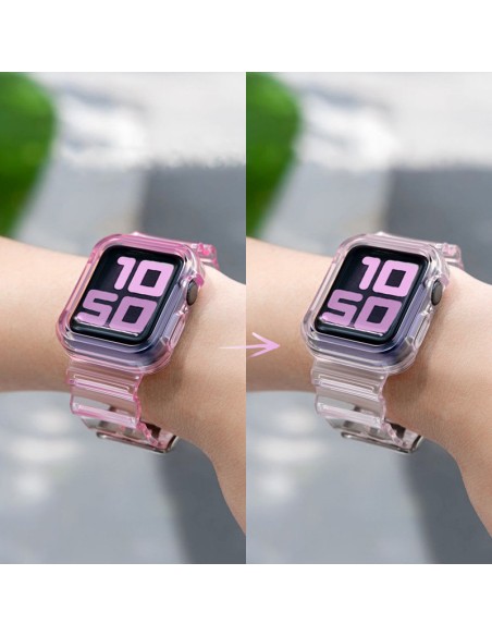 Dirželio šviesos rinkinys, silikoninis dirželis, apyrankės apyrankės dėklas laikrodžiui 3 42 mm / laikrodžiui 2 42 mm ju...